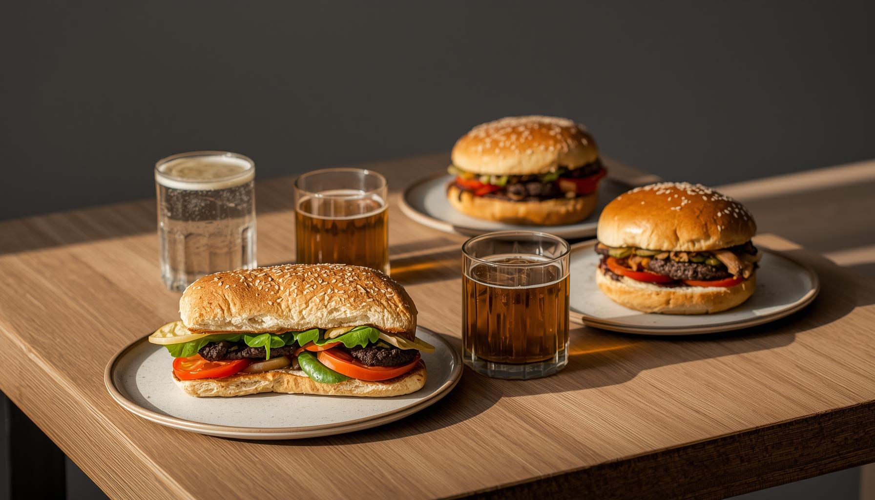 Pairing with sandwiches and burgers